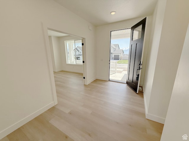 3241 S Red Wolf Dr, Saratoga Springs, UT 84045 - entrance foyer featuring light wood-style flooring, plenty of natural light, and baseboards