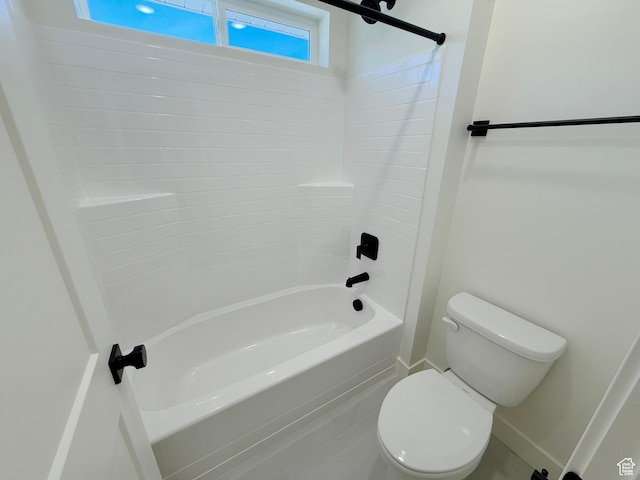 3241 S Red Wolf Dr, Saratoga Springs, UT 84045 - bathroom with toilet,  shower combination, and baseboards