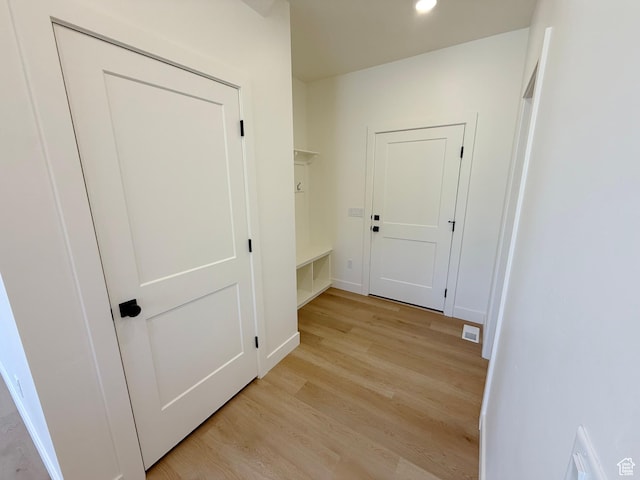 3241 S Red Wolf Dr, Saratoga Springs, UT 84045 - corridor featuring light wood-style flooring, baseboards, and recessed lighting