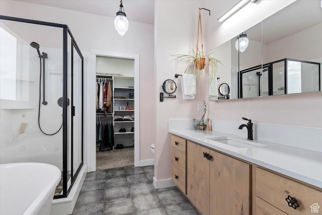 13802 S Mount Shaggy Dr, Herriman, UT 84096 - bathroom with vanity and shower with separate bathtub