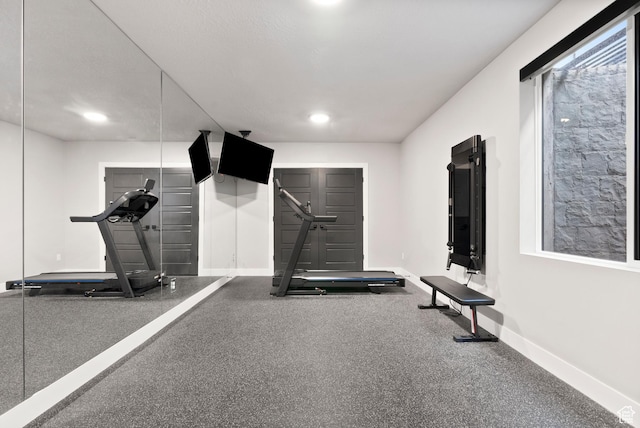 view of exercise area