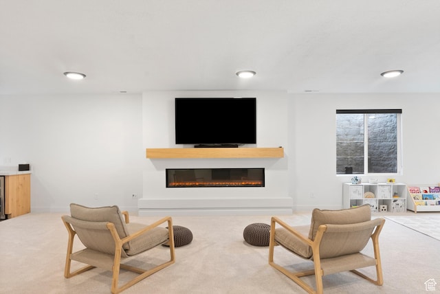 view of carpeted living room