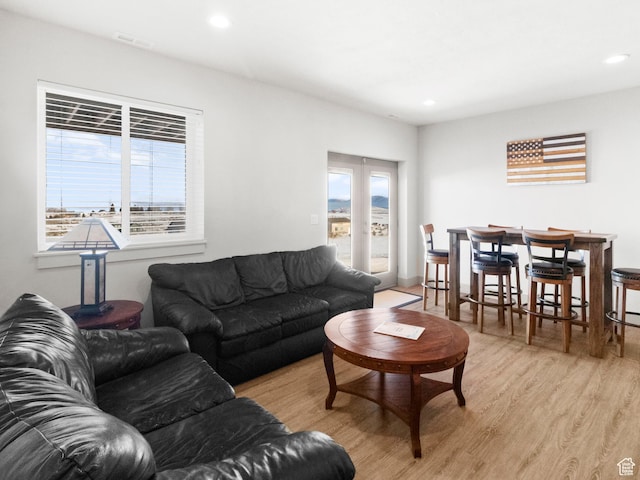 3092 S Country Club Way, Garden City, UT 84028 - living area featuring recessed lighting, light wood-style floors, and visible vents