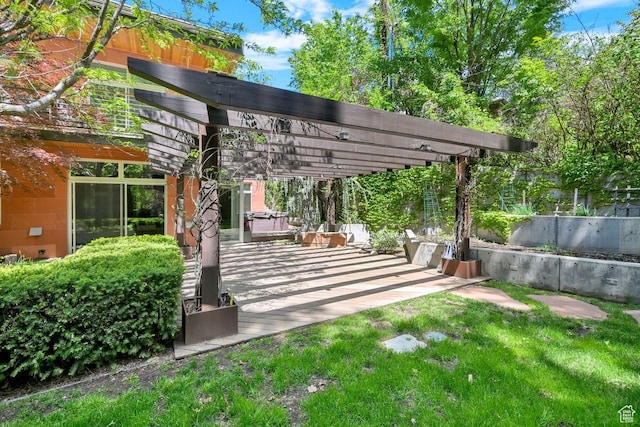 1762 E Millcreek Way, Millcreek, UT 84106 - view of yard with a pergola and a deck