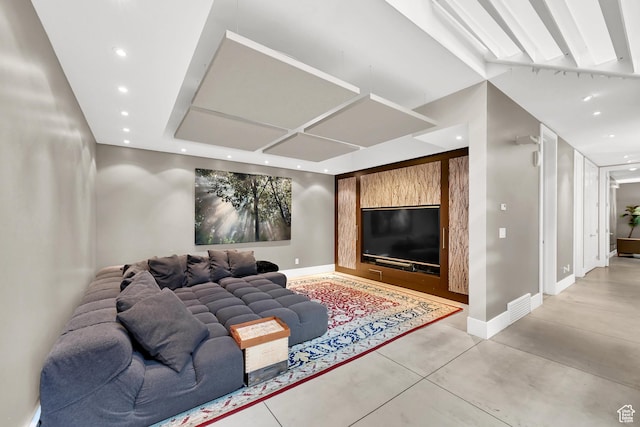 1762 E Millcreek Way, Millcreek, UT 84106 - cinema featuring baseboards, concrete flooring, and recessed lighting