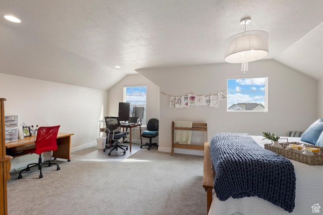536 W Granite Cir, Saratoga Springs, UT 84045 - carpeted bedroom featuring recessed lighting, baseboards, and vaulted ceiling