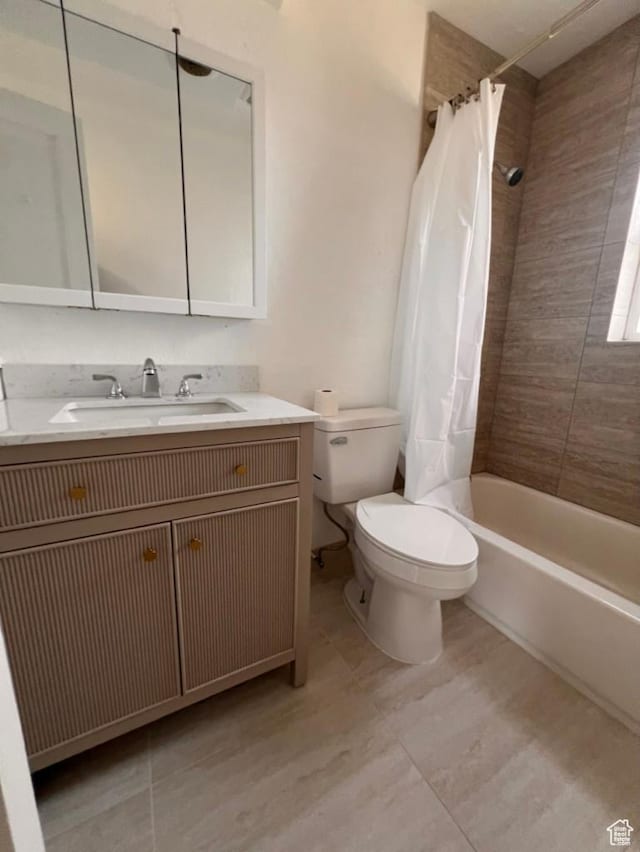 793 N 1200 W, Salt Lake City, UT 84116 - full bath featuring vanity, shower / bath combination with curtain, and tile patterned flooring