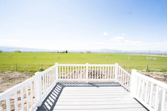 573 N 510 E Unit 20, Smithfield, UT 84335 - wooden deck with a view of rural / pastoral area and a mountain view