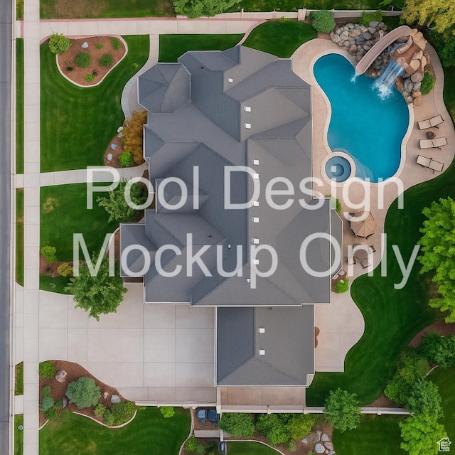 11278 S Portobello Rd W, South Jordan, UT 84095 - drone / aerial view of a pool area