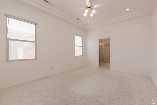 2365 E 160 S, St George, UT 84790 - carpeted spare room featuring a raised ceiling and ceiling fan