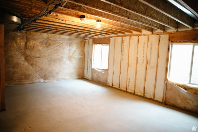 view of basement
