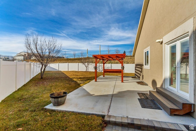 12756 S Diamond Back Dr W, Riverton, UT 84096 - view of yard with a pergola and a patio area