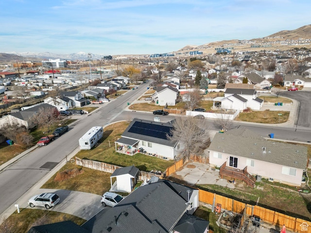 aerial view featuring a mountain view