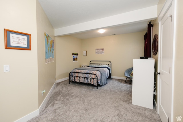 view of carpeted bedroom