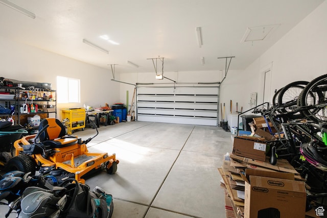 garage featuring a garage door opener