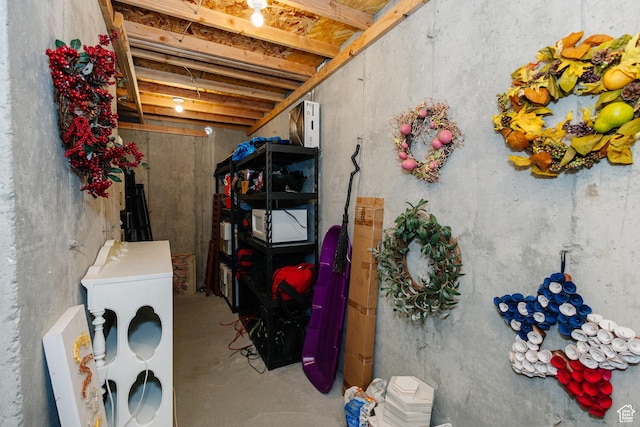 view of basement