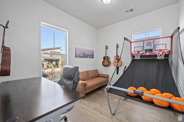 5629 S Adobe Sun Dr, St George, UT 84790 - office with plenty of natural light and light wood-type flooring