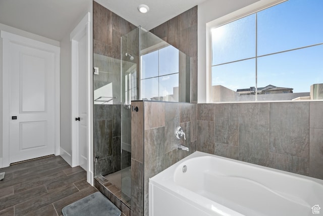5629 S Adobe Sun Dr, St George, UT 84790 - bathroom with shower with separate bathtub