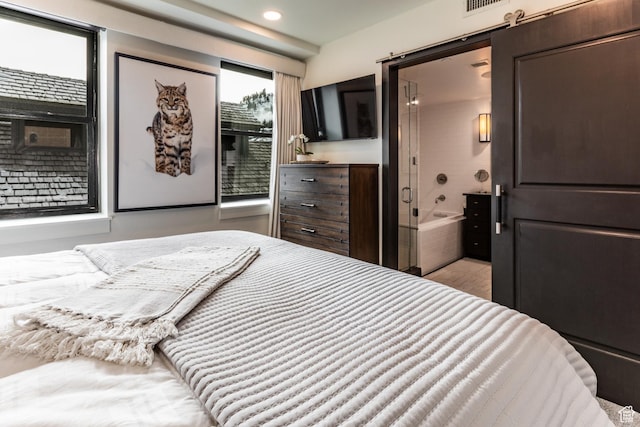 692 Main St Unit D, Park City, UT 84060 - bedroom featuring a barn door