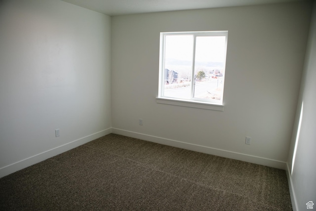 view of carpeted spare room