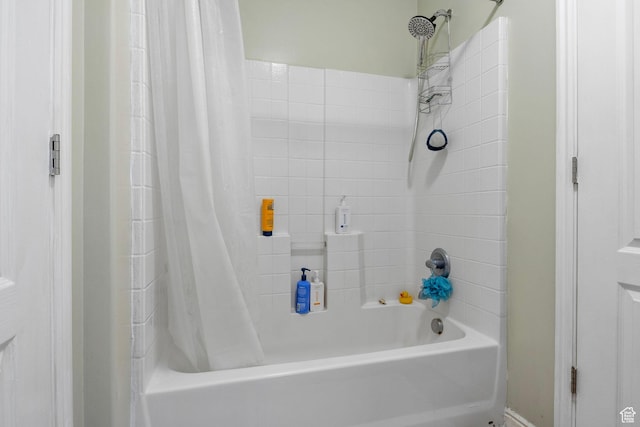 6854 W Callery S, West Jordan, UT 84081 - bathroom featuring shower / bath combination with curtain