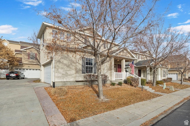 6854 W Callery S, West Jordan, UT 84081 - view of front property featuring a porch and a garage