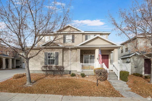 6854 W Callery S, West Jordan, UT 84081 - view of front facade featuring a porch