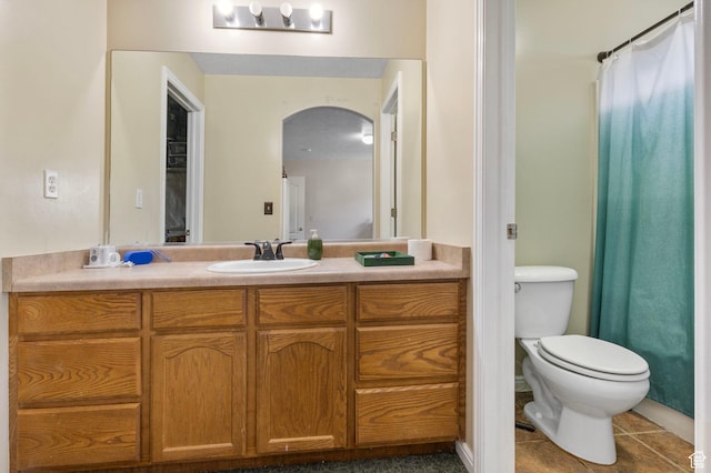6854 W Callery S, West Jordan, UT 84081 - bathroom featuring tile patterned flooring, vanity, and toilet