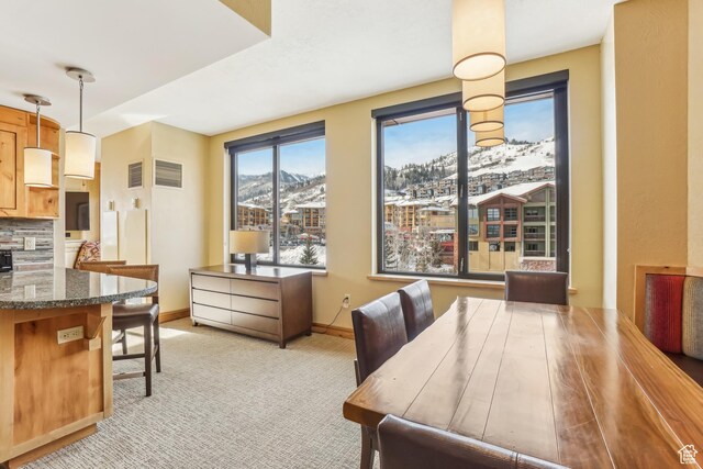 3855 Grand Summit Dr Unit 301, Park City, UT 84098 - dining room with a mountain view and light carpet