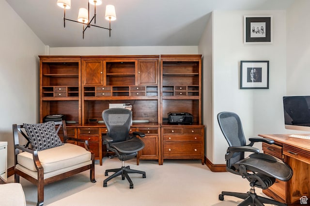 26 White Pine Canyon Rd, Park City, UT 84060 - carpeted home office with a chandelier