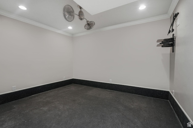 13234 S Lone Rock Dr E, Draper, UT 84020 - unfurnished room with crown molding