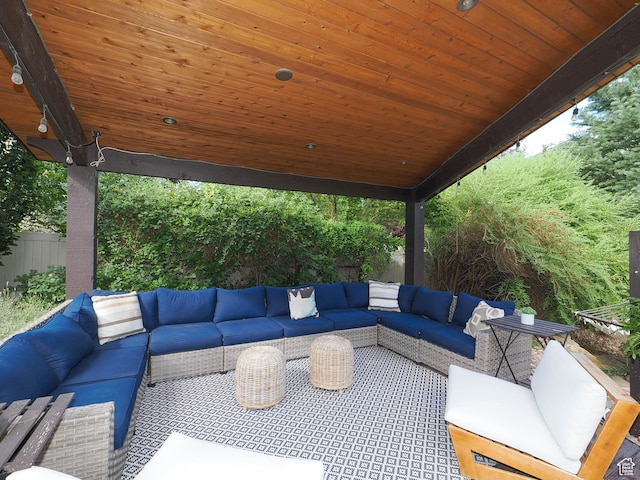 13234 S Lone Rock Dr E, Draper, UT 84020 - view of patio / terrace with an outdoor hangout area