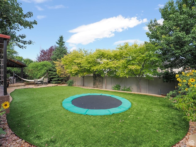 13234 S Lone Rock Dr E, Draper, UT 84020 - view of yard with a trampoline