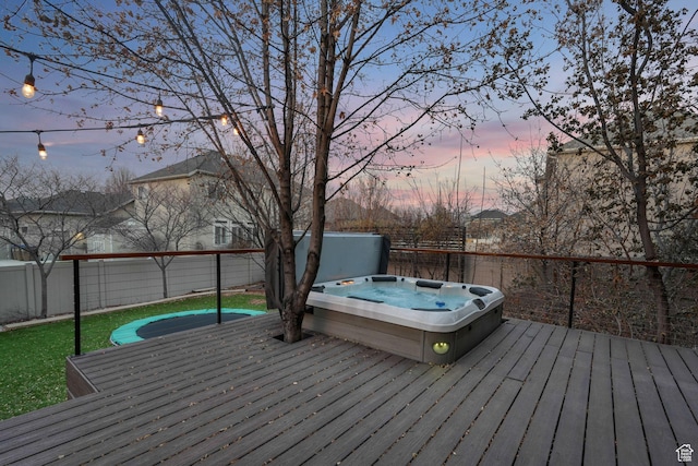 13234 S Lone Rock Dr E, Draper, UT 84020 - view of deck at dusk