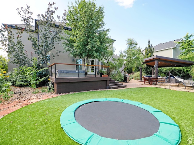 13234 S Lone Rock Dr E, Draper, UT 84020 - surrounding community with a yard, a patio, and a trampoline