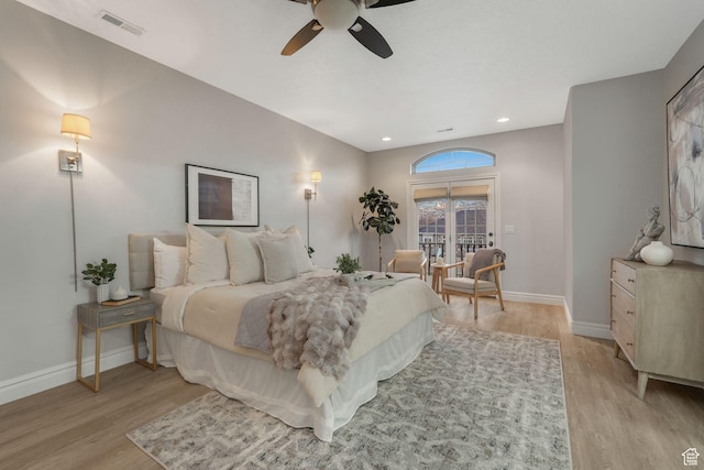 13234 S Lone Rock Dr E, Draper, UT 84020 - bedroom featuring ceiling fan and light wood-type flooring