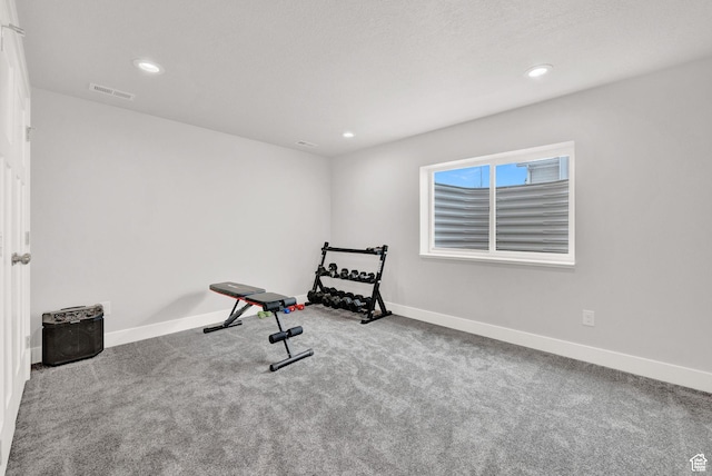 1021 N 600 E, Morgan, UT 84050 - workout room featuring carpet flooring, baseboards, and recessed lighting