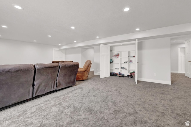 1021 N 600 E, Morgan, UT 84050 - living room with recessed lighting, carpet floors, and baseboards
