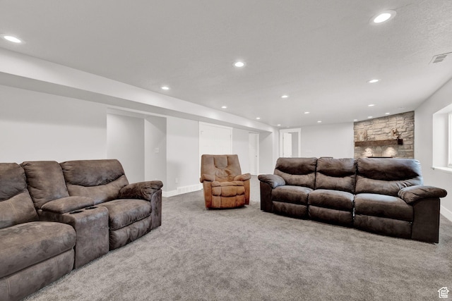 1021 N 600 E, Morgan, UT 84050 - living area featuring carpet, recessed lighting, and baseboards