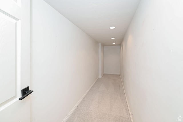 3568 N 500 E, North Ogden, UT 84414 - corridor featuring light colored carpet, recessed lighting, and baseboards