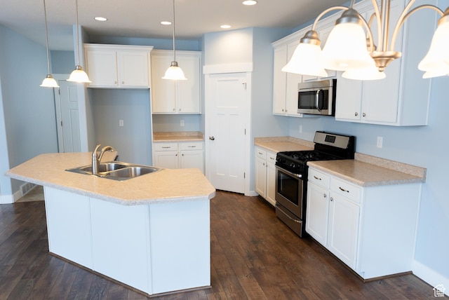 1645 W 430 N, Lindon, UT 84042 - kitchen with pendant lighting, white cabinetry, sink, and stainless steel appliances