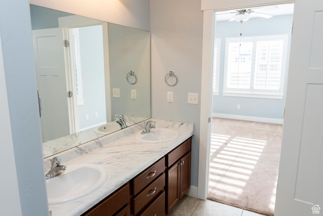 1645 W 430 N, Lindon, UT 84042 - bathroom with vanity and ceiling fan