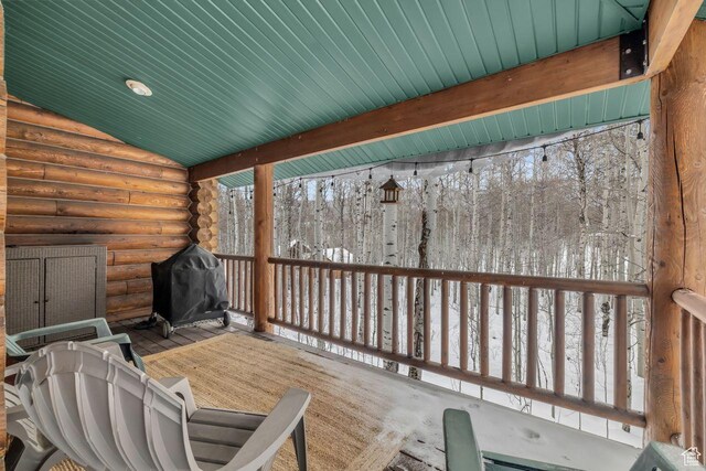 4125 S Buck Way Unit 1958, Heber City, UT 84032 - snow covered deck with grilling area