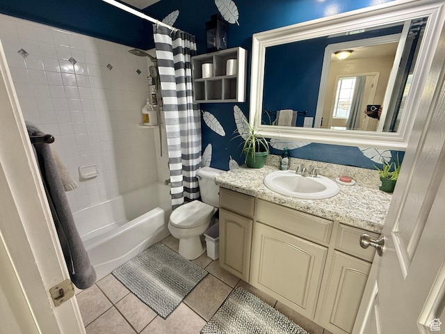 952 W 675 N, Tremonton, UT 84337 - full bathroom with tile patterned flooring, vanity, shower / bath combination with curtain, and toilet