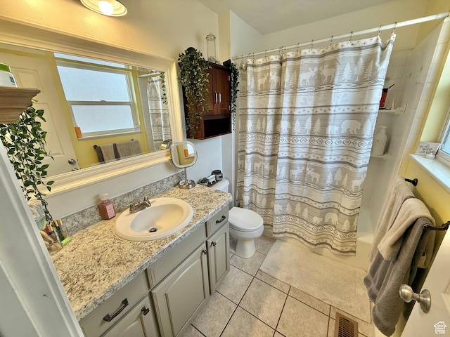 952 W 675 N, Tremonton, UT 84337 - full bathroom with tile patterned floors, toilet, vanity, and shower / bath combo