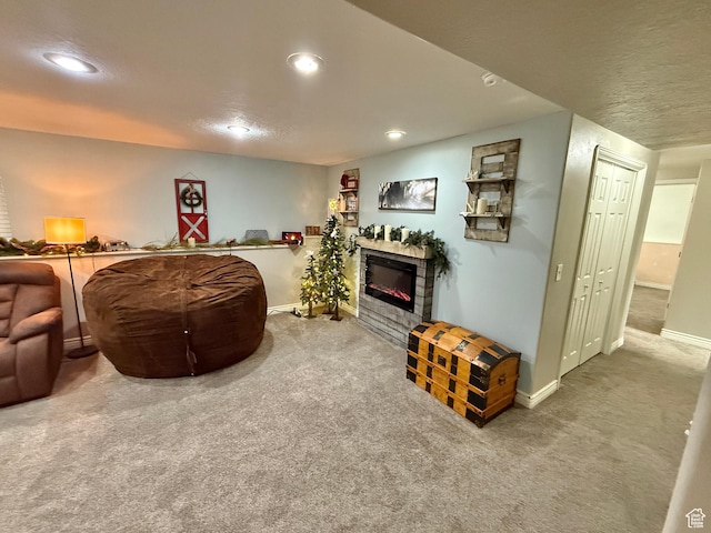 952 W 675 N, Tremonton, UT 84337 - living room featuring carpet flooring and a textured ceiling