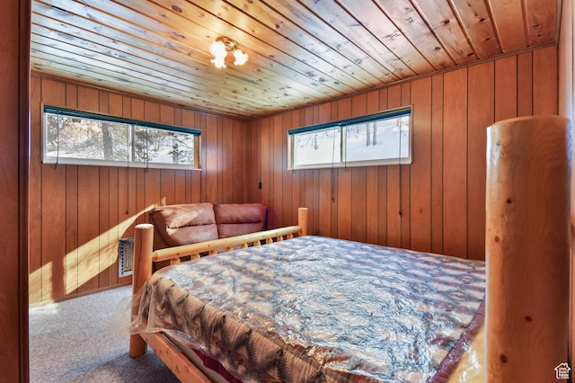 51 Aspen Loop 51&52, Oakley, UT 84055 - carpeted bedroom featuring wooden ceiling and wooden walls