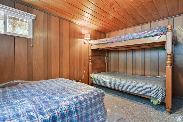 51 Aspen Loop 51&52, Oakley, UT 84055 - carpeted bedroom featuring wood ceiling and wood walls
