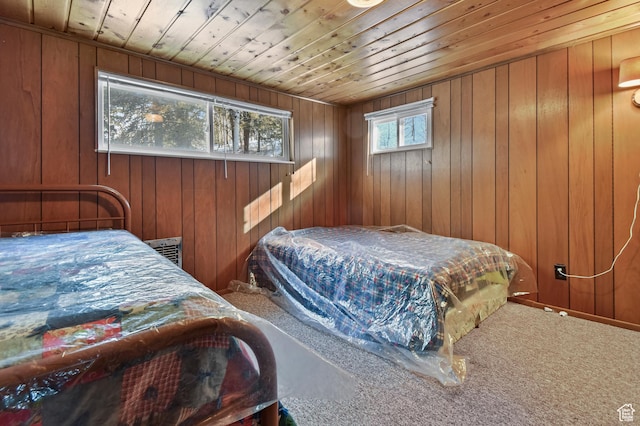 51 Aspen Loop 51&52, Oakley, UT 84055 - carpeted bedroom featuring wooden ceiling and wooden walls