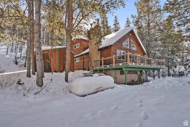 51 Aspen Loop 51&52, Oakley, UT 84055 - snow covered back of property with a wooden deck